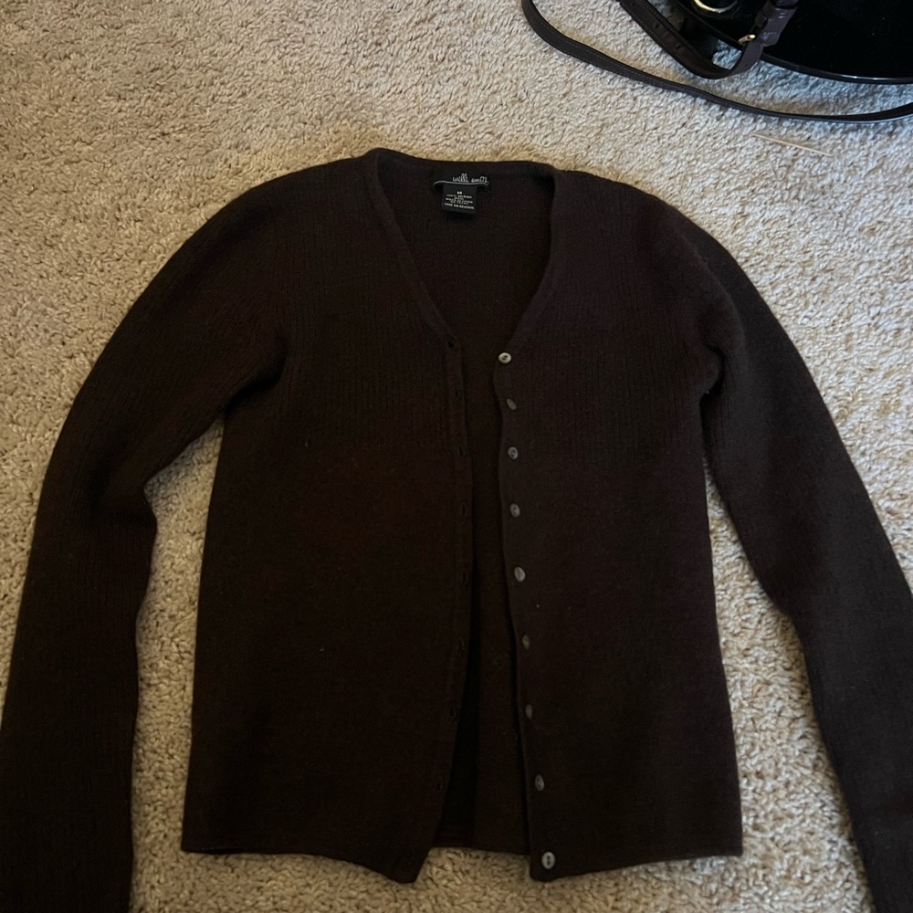 Willi Smith Kid’s Dark Brown Cardigan Sweater